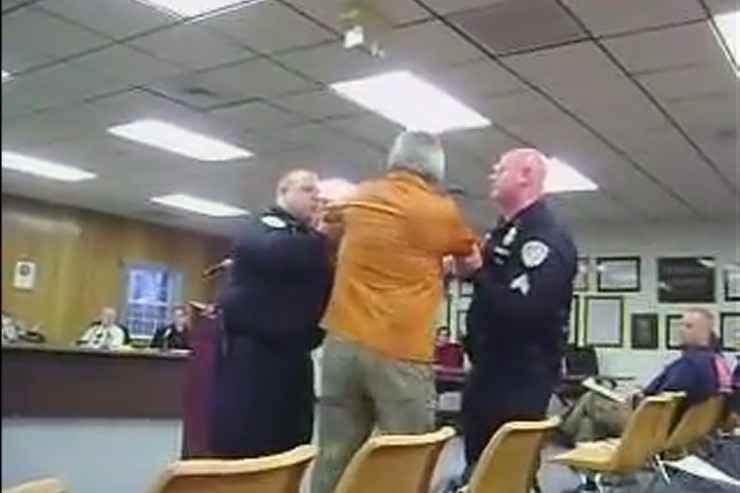 Bridgeport Township Board Meeting March 4, 2014 Citizen Gets Arrested for Speaking Out